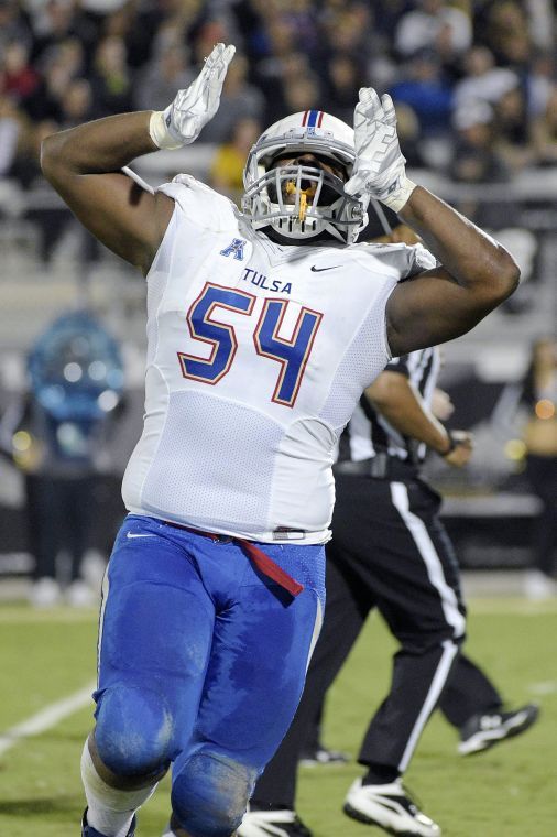 Tulsa DL Derrick Alexander (Photo Courtesy of Phelan M. Ebenhack/AP Photo)