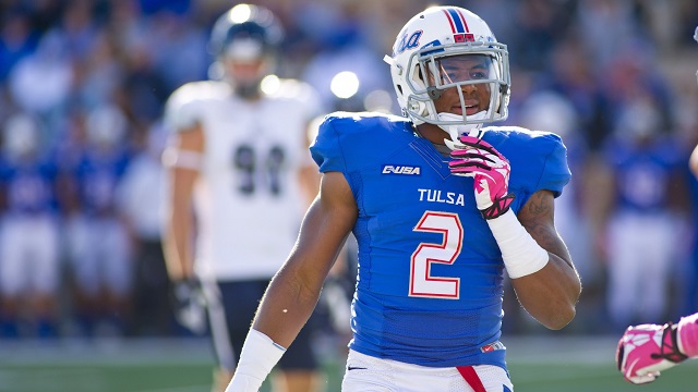 Tulsa WR Keevan Lucas (Photo Courtesy of Beth Hall/USA TODAY Sports)