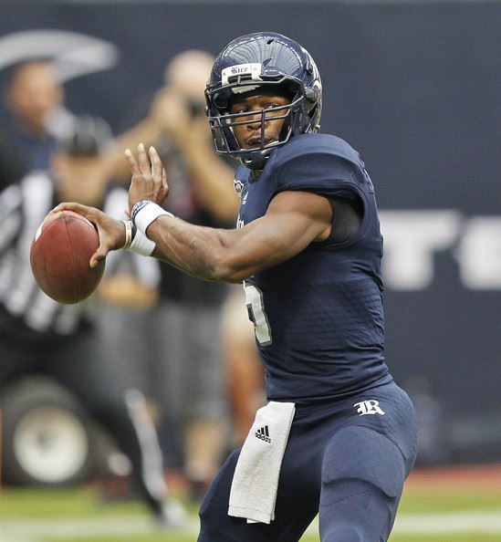 Rice QB Driphus Jackson (Photo Courtesy of Bob Levey/Getty Images)