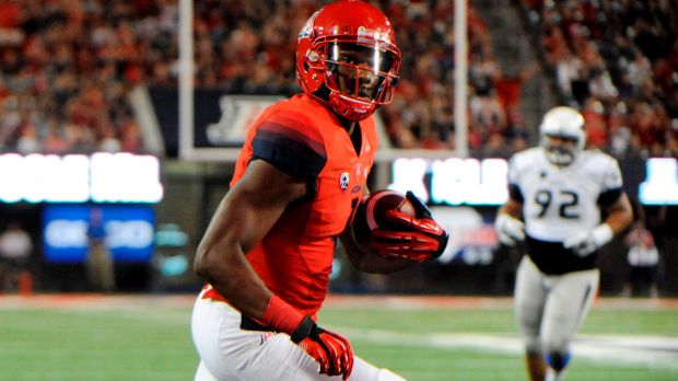 Zona WR Cayleb Jones (Photo Courtesy of Casey Sapio/USA TODAY Sports)
