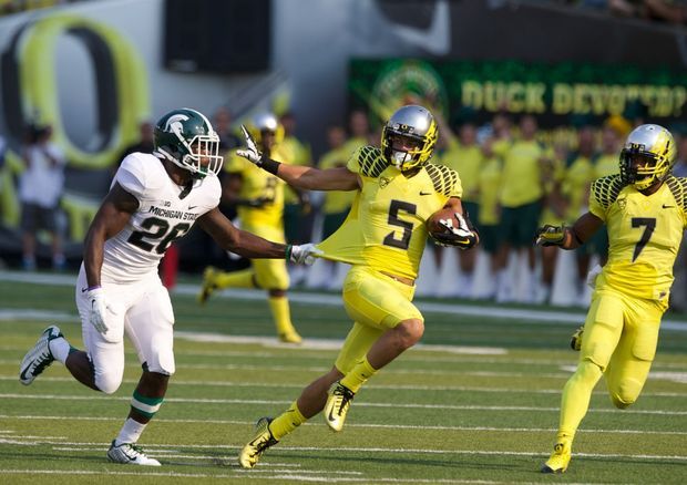 UO WR Devon Allen (Photo Courtesy of Thomas Boyd/The Oregonian)