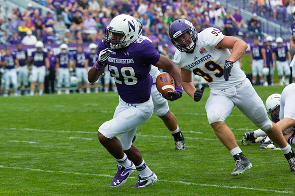 NW RB Justin Jackson (Photo Courtesy of Luke Vogelzang/The Daily Northwestern)
