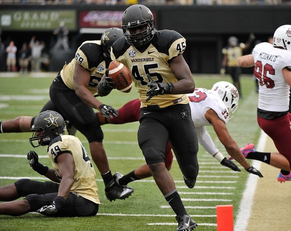 VU LB Stephen Weatherly (Photo Courtesy of Frederick Breedon/Getty Images North America)