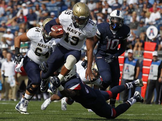 Navy QB Keenan Reynolds (Photo Courtesy of Stew Milne/AP)
