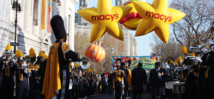 Blue and Gold Marching Machine at Macy's Thanksgiving Day Parade (Photo Courtesy of ncat.edu)