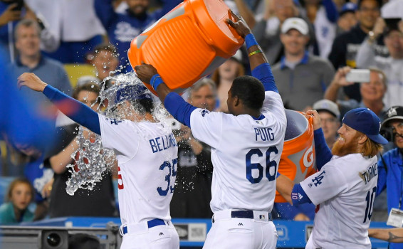 Cody Bellinger, Yasiel Puig, Justin Turner